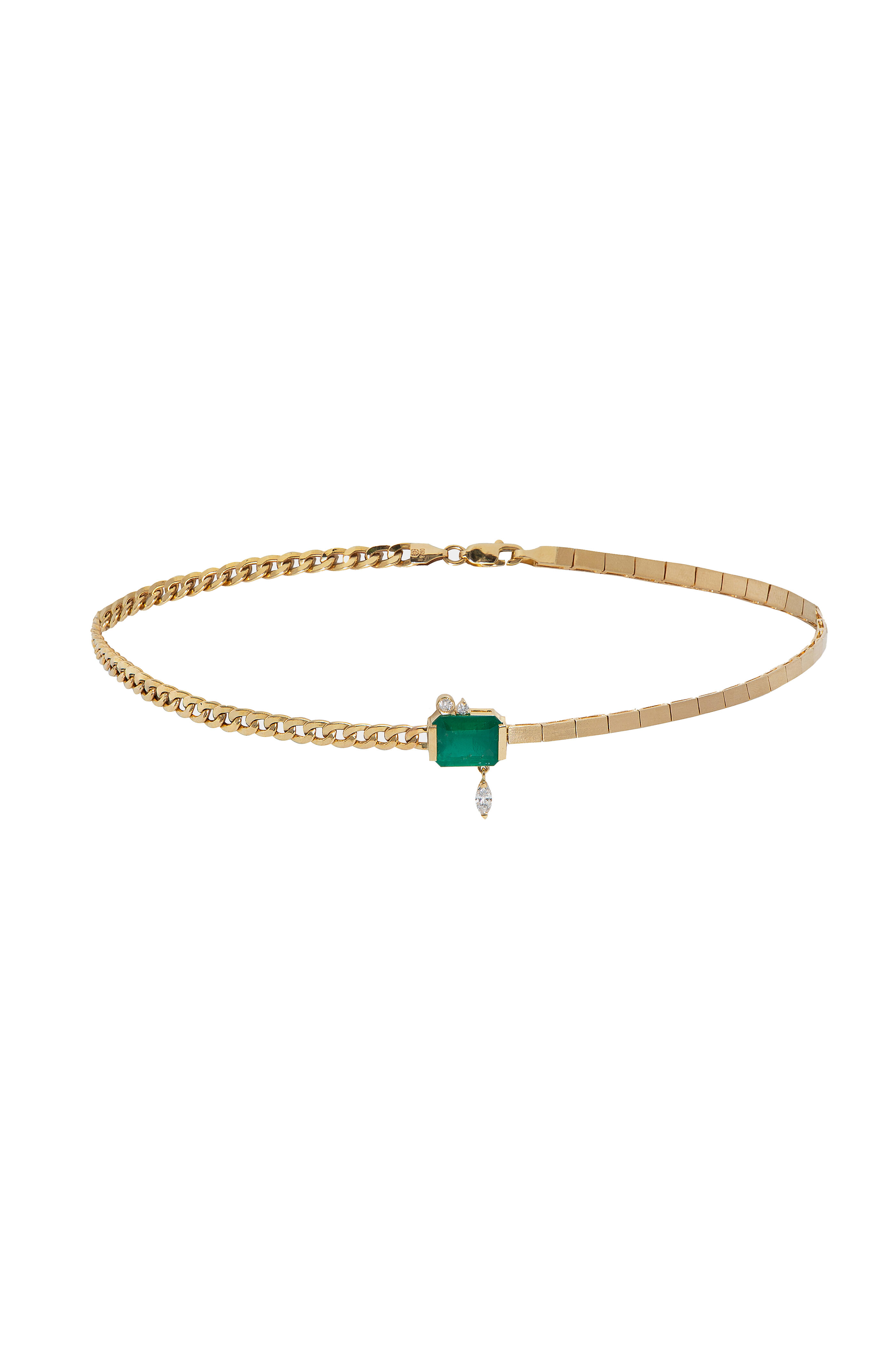 Carolina Neves - Emerald Mixed Chain Necklaces