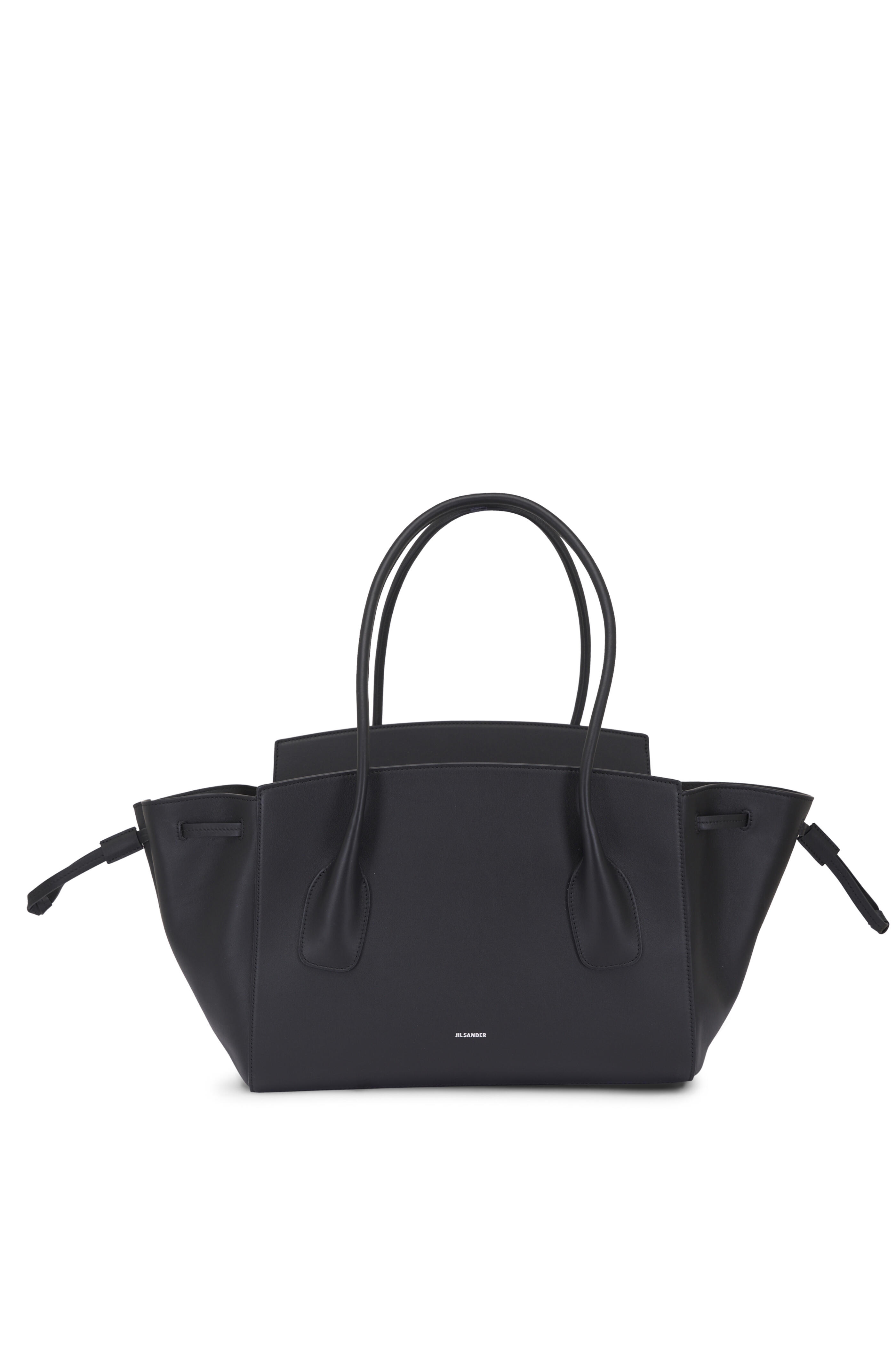Jil Sander - Small Voyage Black Leather Handbag | Mitchell