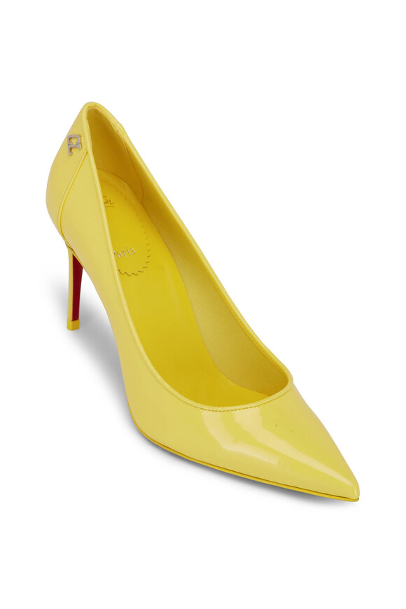 Christian Louboutin - Sporty Kate Yellow Patent Leather Pump, 85MM