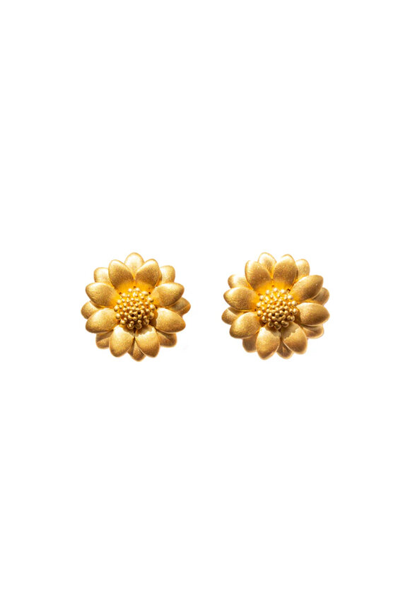 Marie-Hélène De Taillac Golden Sunflower Earrings - view 1