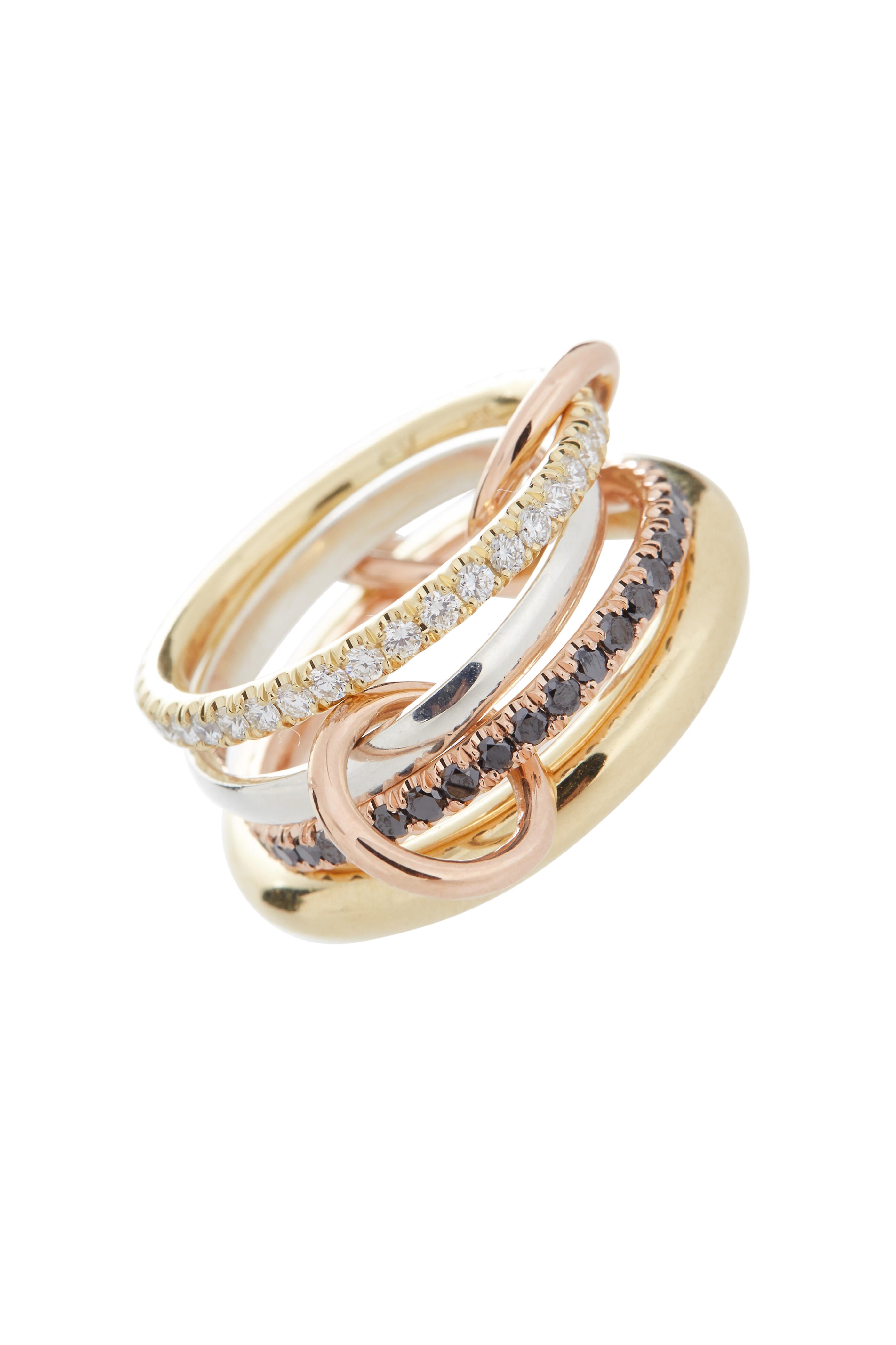 Spinelli Kilcollin - 18K Gold & Silver Diamond Four Link Ring