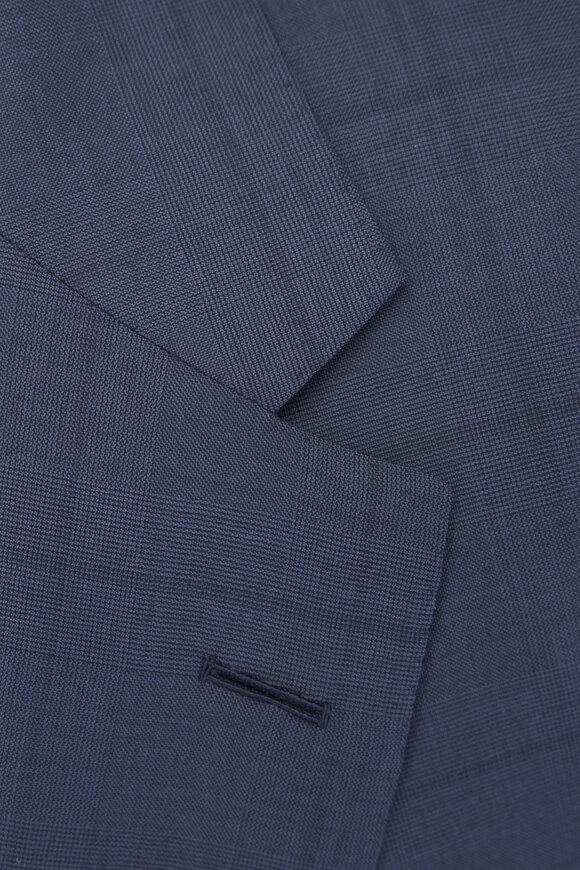 Zegna 15MILMIL15 Navy Blue Tonal Plaid Wool Suit - view 3