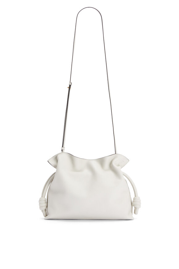 Loewe - Flamenco Soft White Leather Clutch