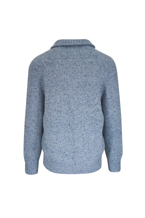 ブルネロクチネリ　ブルゾン⭐︎ファビアナフィリッピ　ロロピアーナ Loro Piana - Blue Melange Cable Knit Quarter Zip Pullover