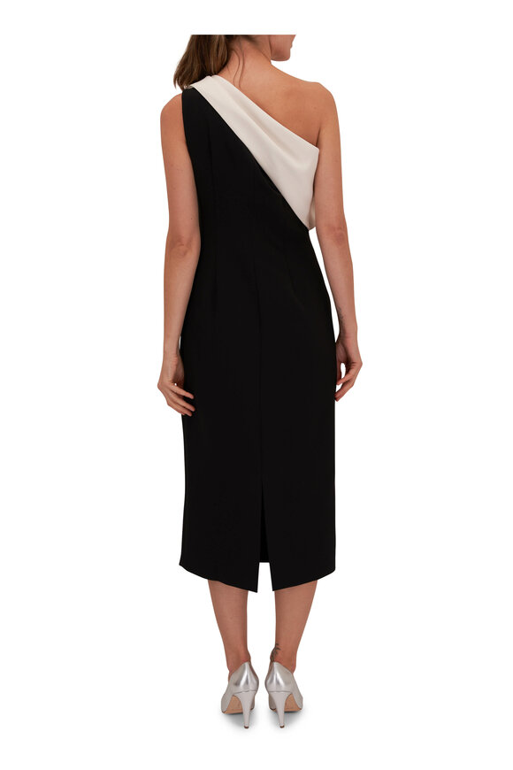 Sachin + Babi - Shane Ivory & Black Stretch Shoulder Bow Dress 