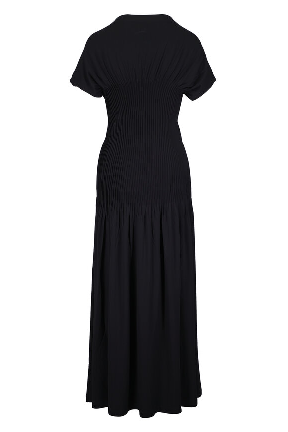 Totême Black Pleated Maxi Dress - view 3