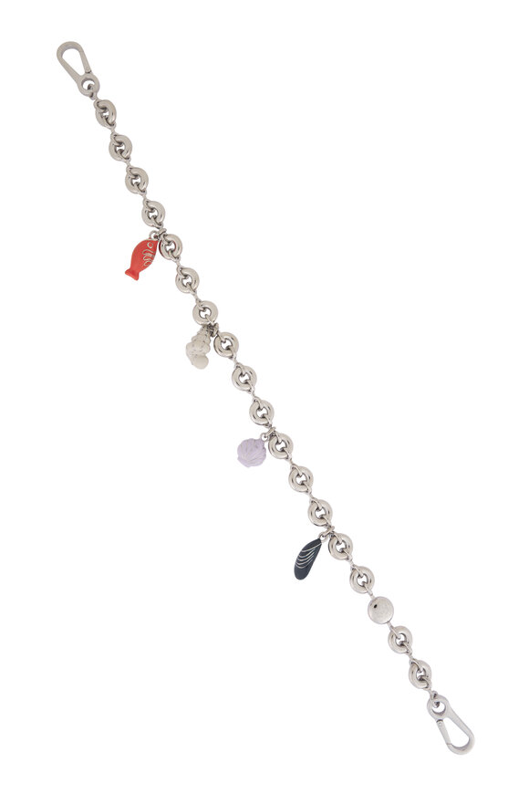 Loewe Silver Charm Donut Chain Strap