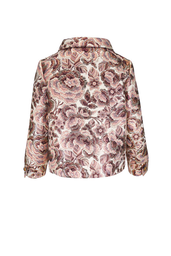 Valentino - Mossi Pink Latte After Winter Brocade Lurex Jacket