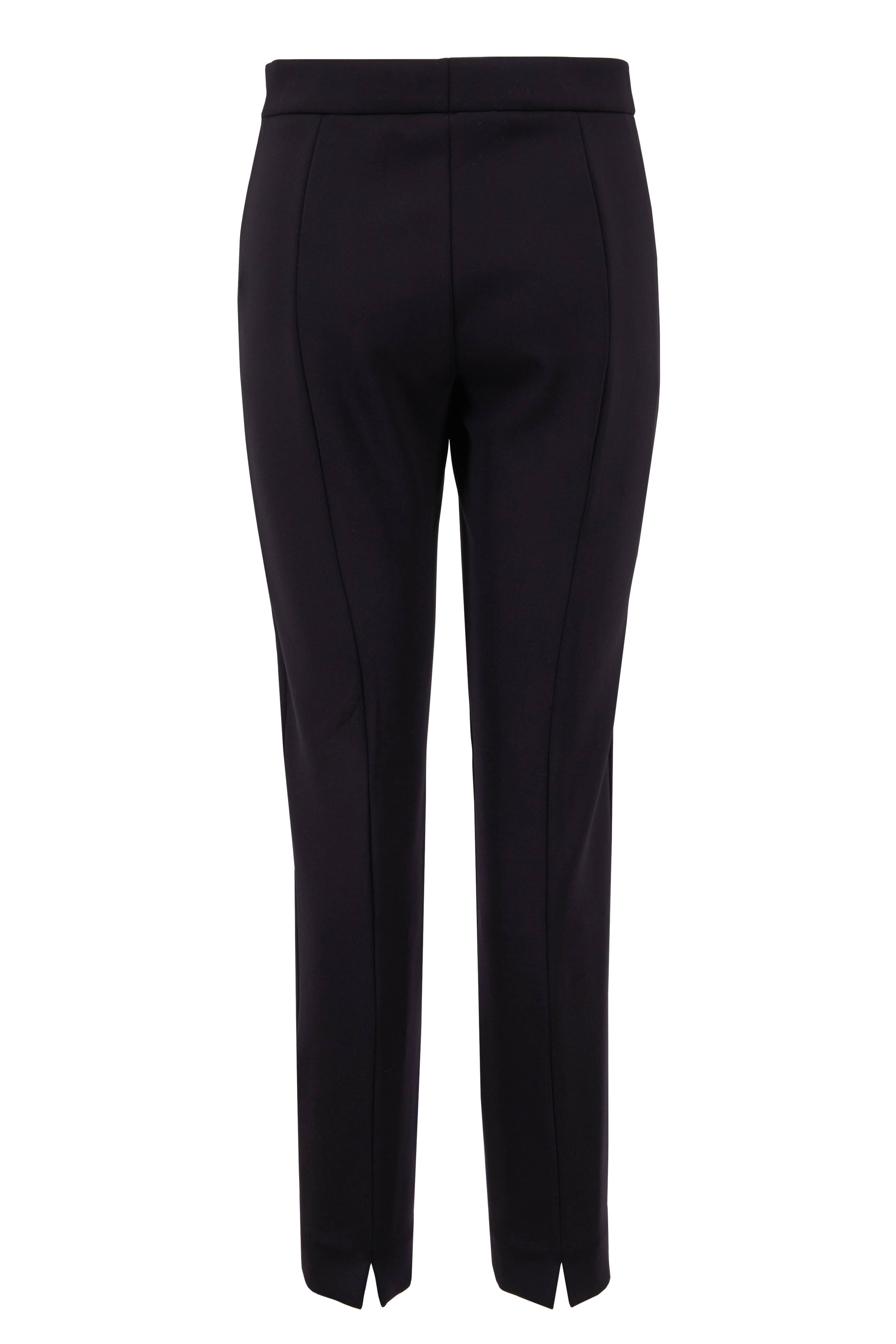 Tatiana Black Side Zip Knit Pant