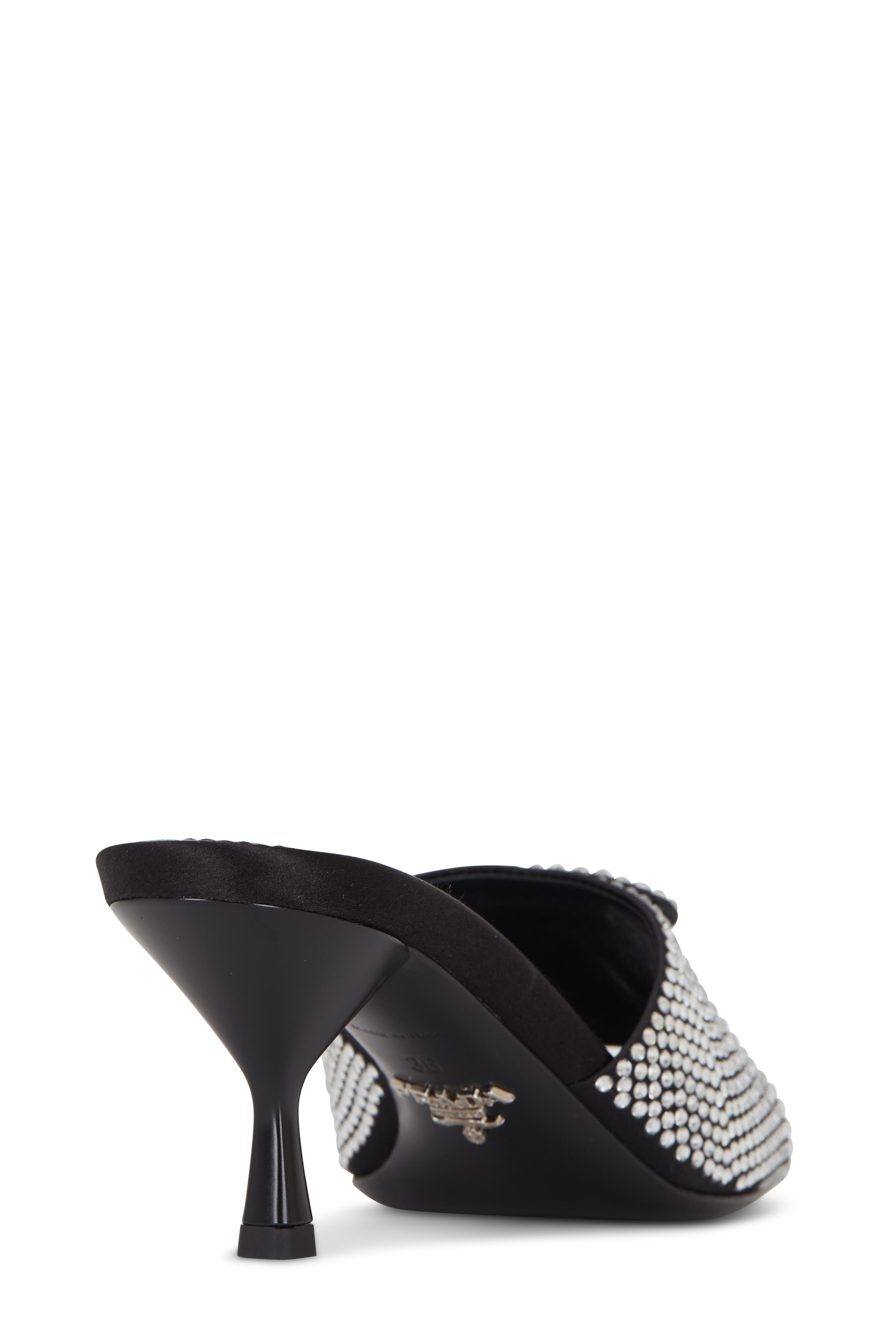 Prada - Black Crystal Slide, 65mm | Mitchell Stores