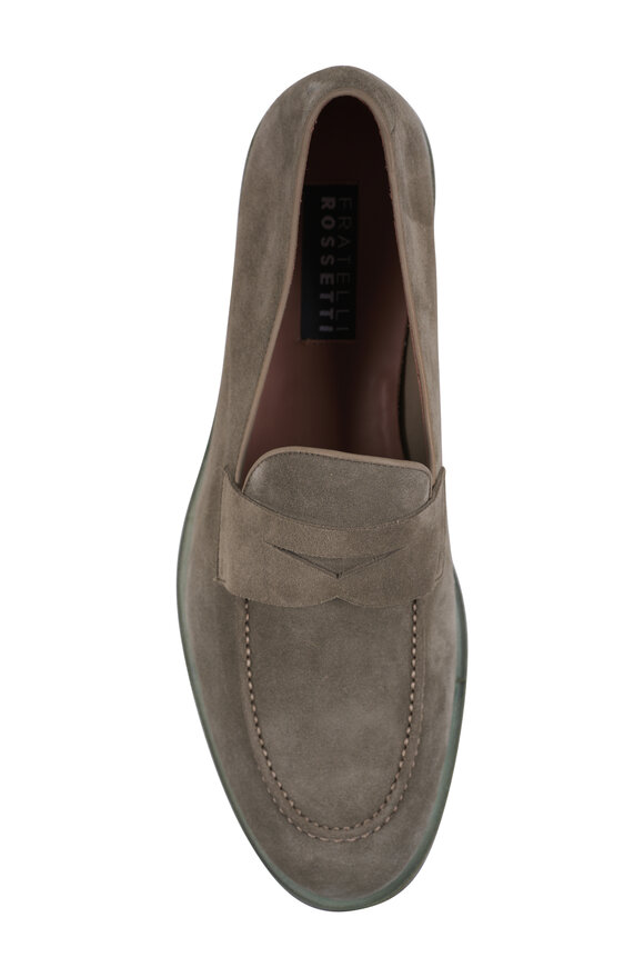 Fratelli Rossetti Yacht Portofino Sage Suede Penny Loafer - view 4