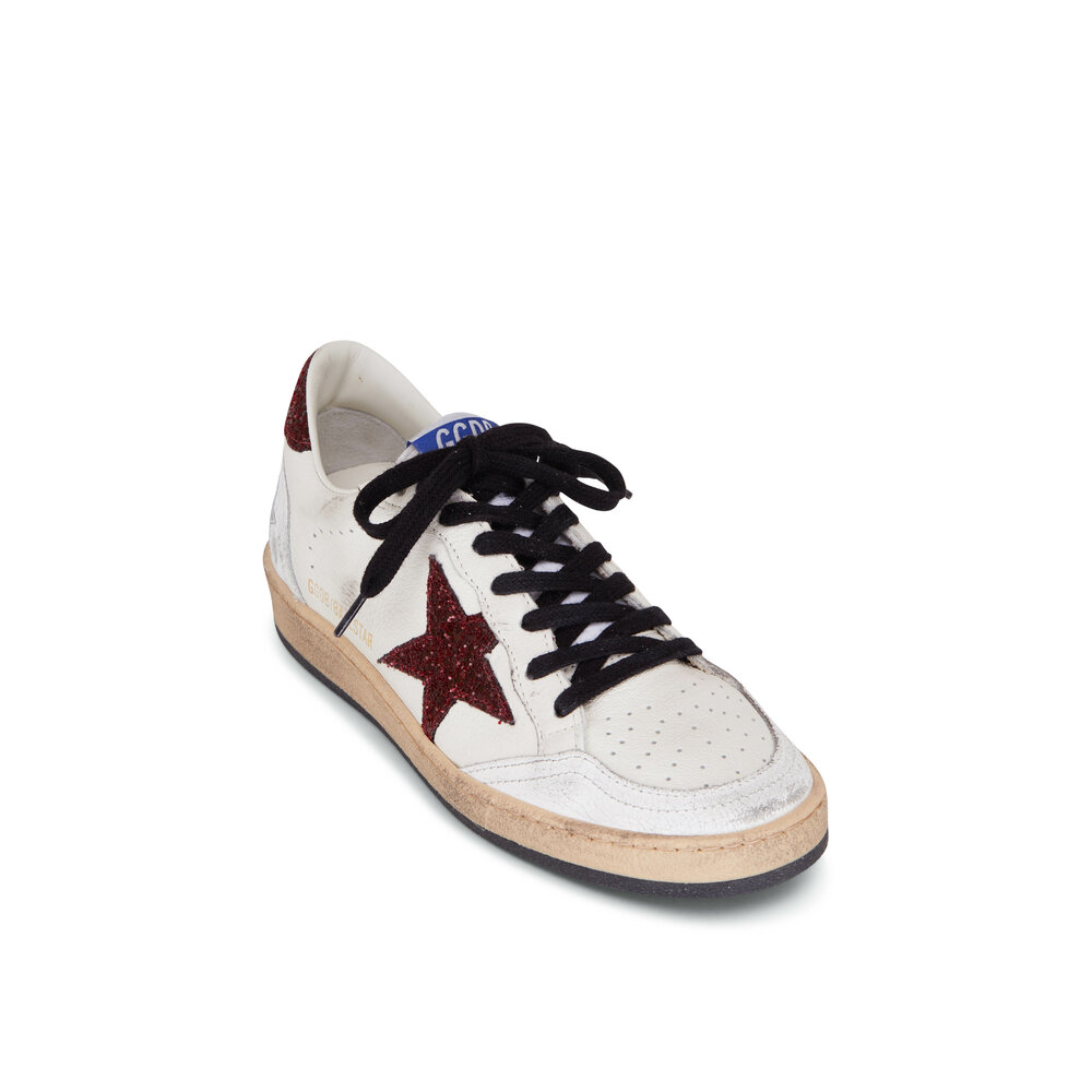 【Golden 】Sneaker Ball Star ホワイト Golden Goose Ball Star Sneaker in White & Silver | REVOLVE