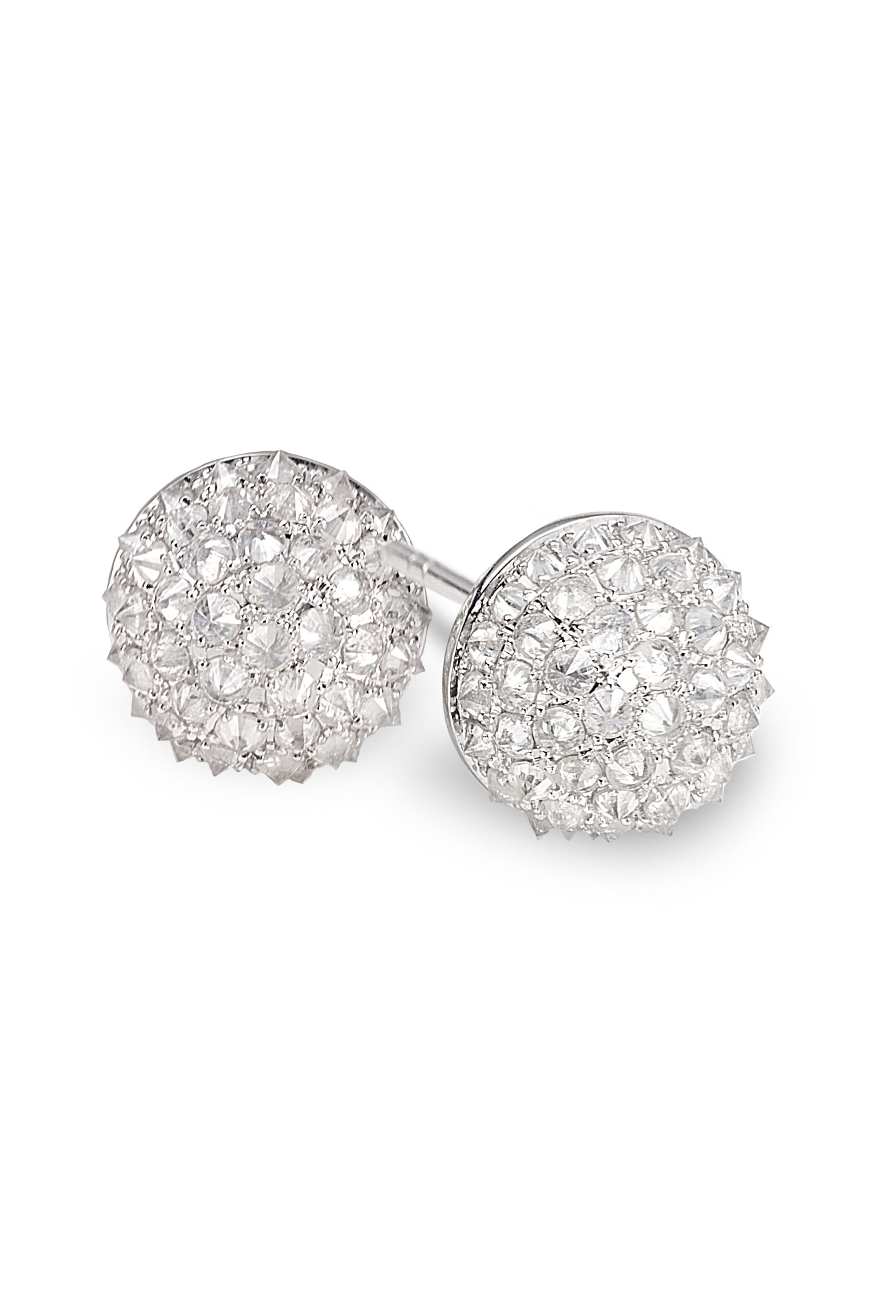 Nam Cho - 18-karat White Gold Diamond "Spike" Earring Studs