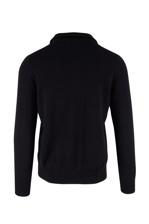 Fratelli Piacenza - Black Cashmere Quarter Zip Pullover