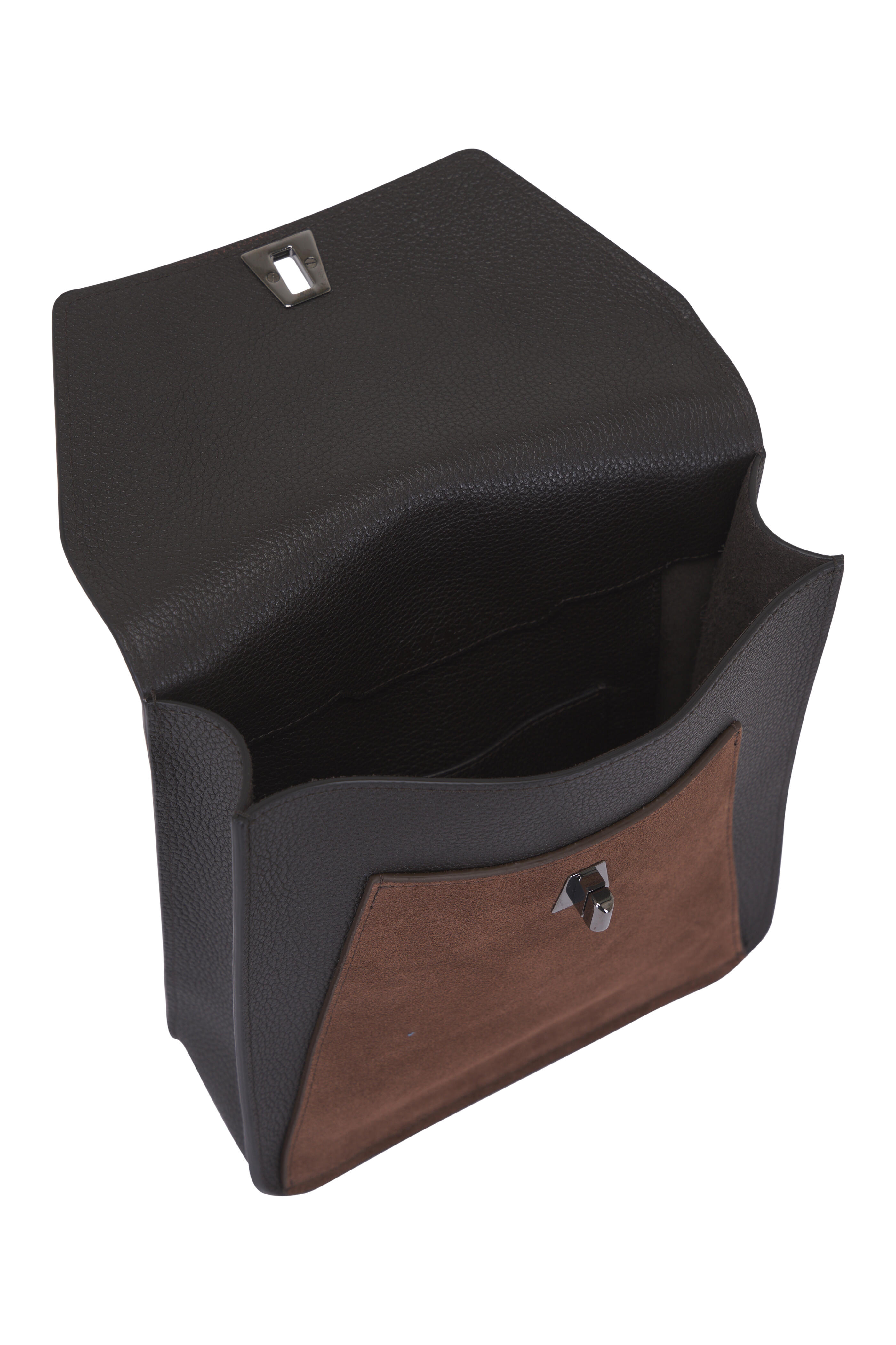 Akris - Little Anouk Mocca Leather Messenger Bag