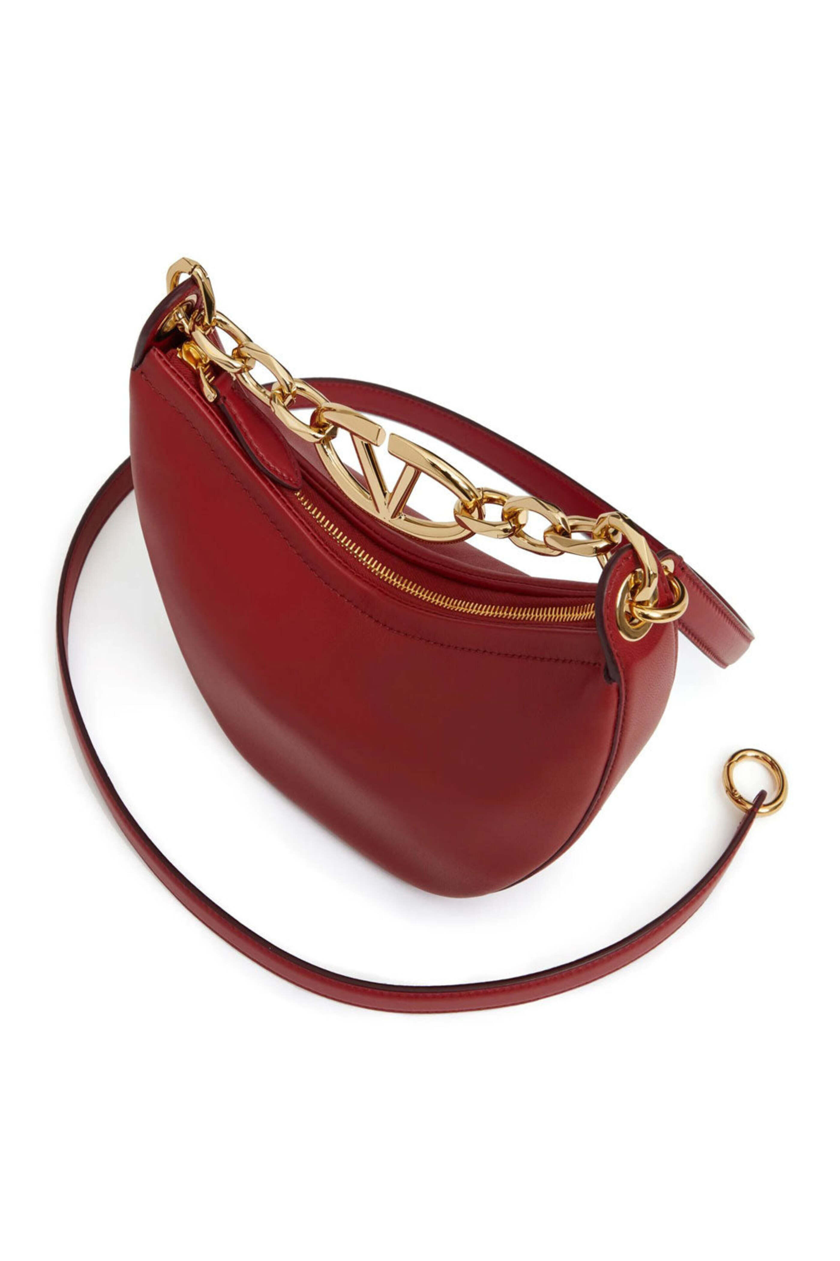 Valentino Garavani - Mini Moon Vlogo Hobo Bag in Rosso