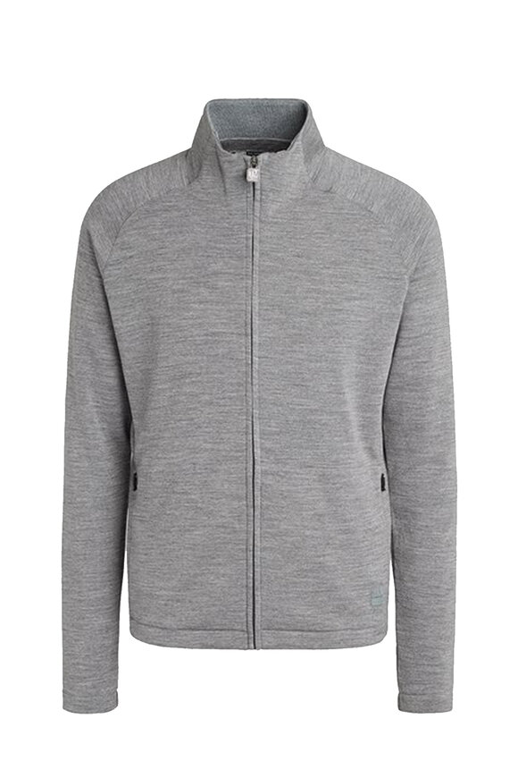 Z Zegna - Gray Techmerino Front Zip Sweatshirt