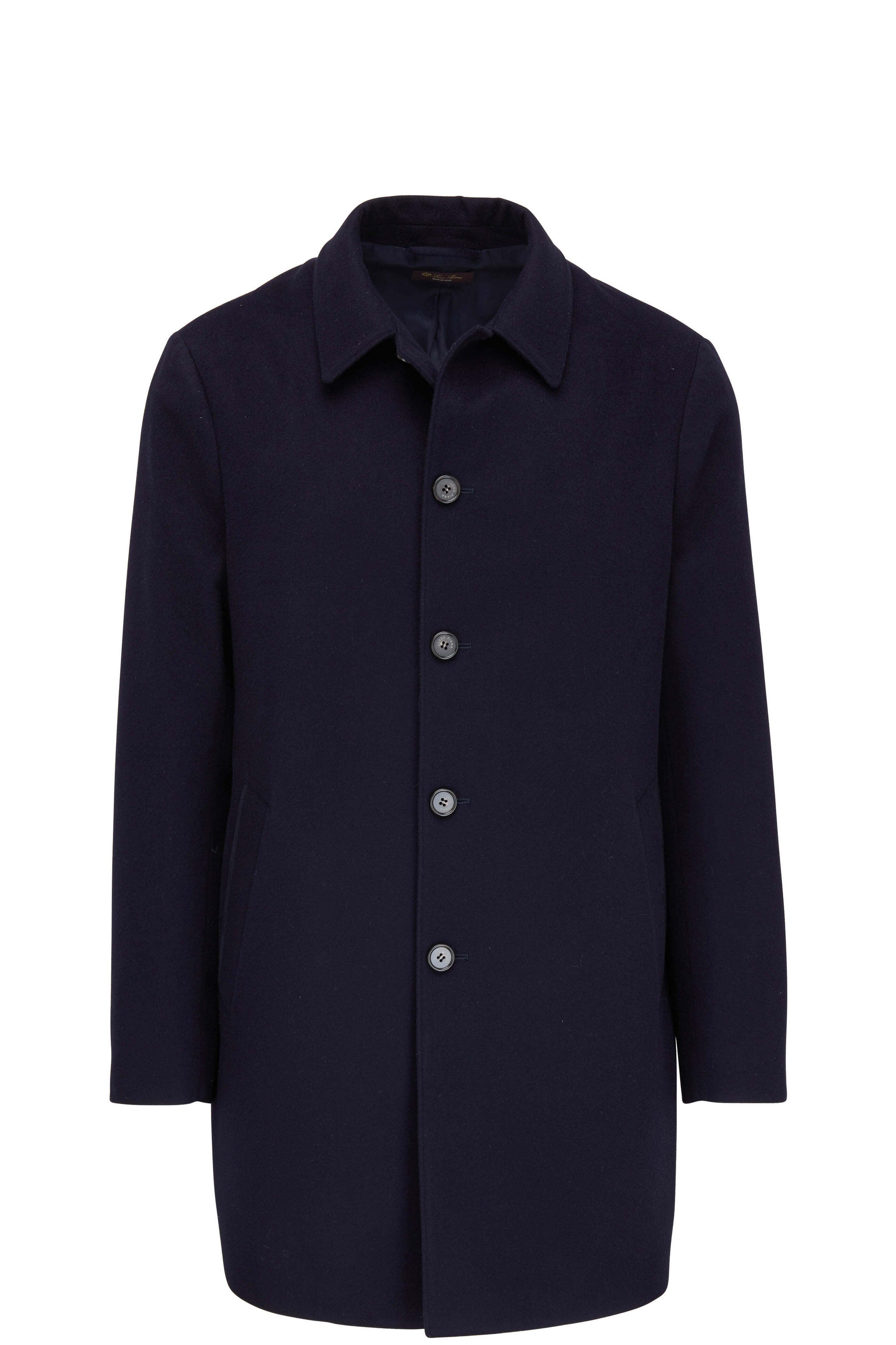 Loro Piana - Navy Blue Cashmere Storm System Coat