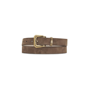 Brunello Cucinelli - Torba Brown Suede Belt | Mitchell Stores