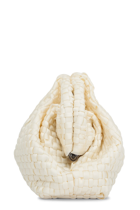 Maria La Rosa - Game Off-White Woven Ribbon Bag