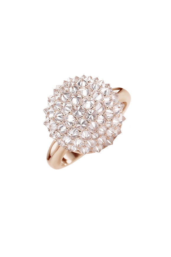 Nam Cho 18K Rose Gold Diamond Ball Ring