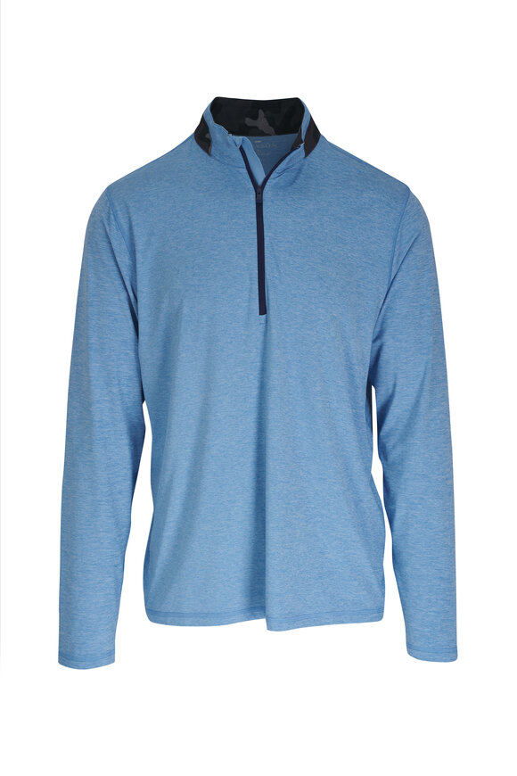 Greyson Guide Sport Light Blue Quarter Zip Pullover 