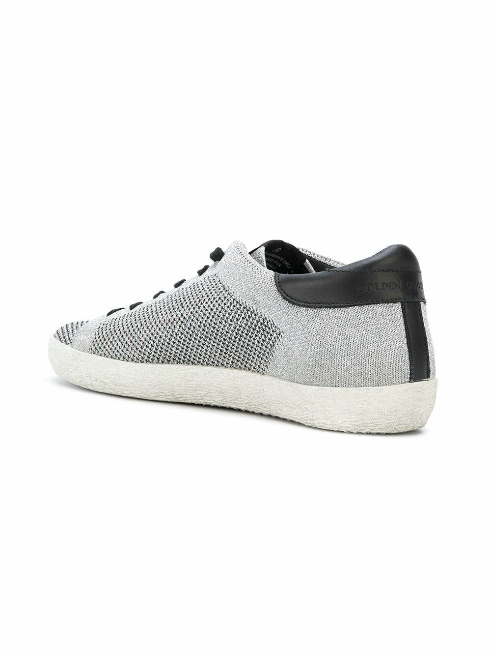 Golden Goose - Women's Superstar Metallic Silver Knit Sneaker