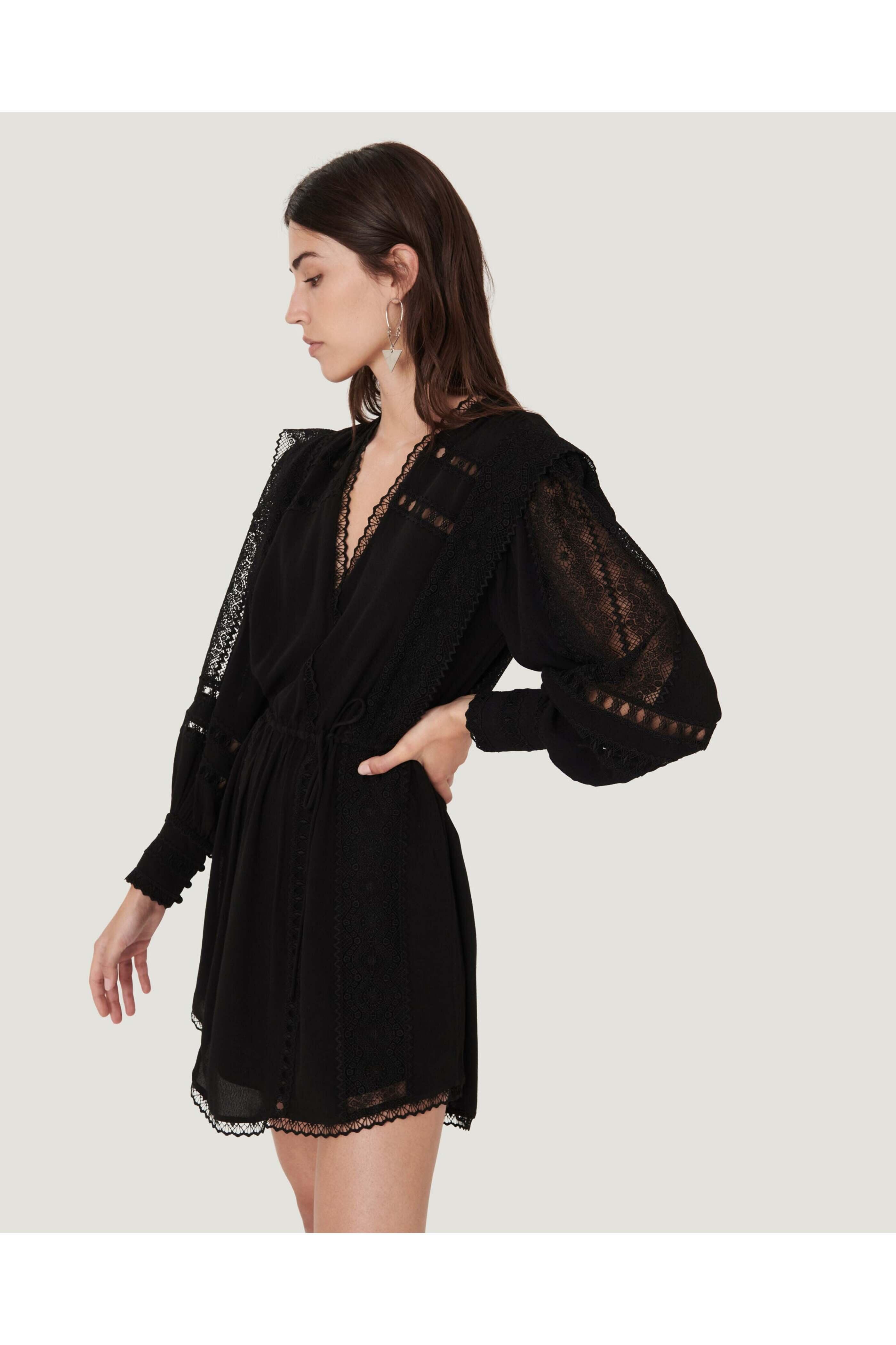 IRO - Black Long Sleeve Cassie Mini Dress