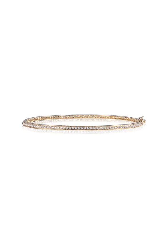 Nam Cho - 18k Yellow Gold White Diamond Bangle