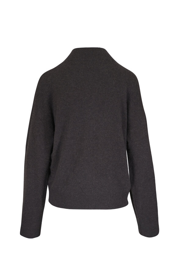 Le Kasha Croatia Chocolate Cashmere Half-Zip Sweater - view 3