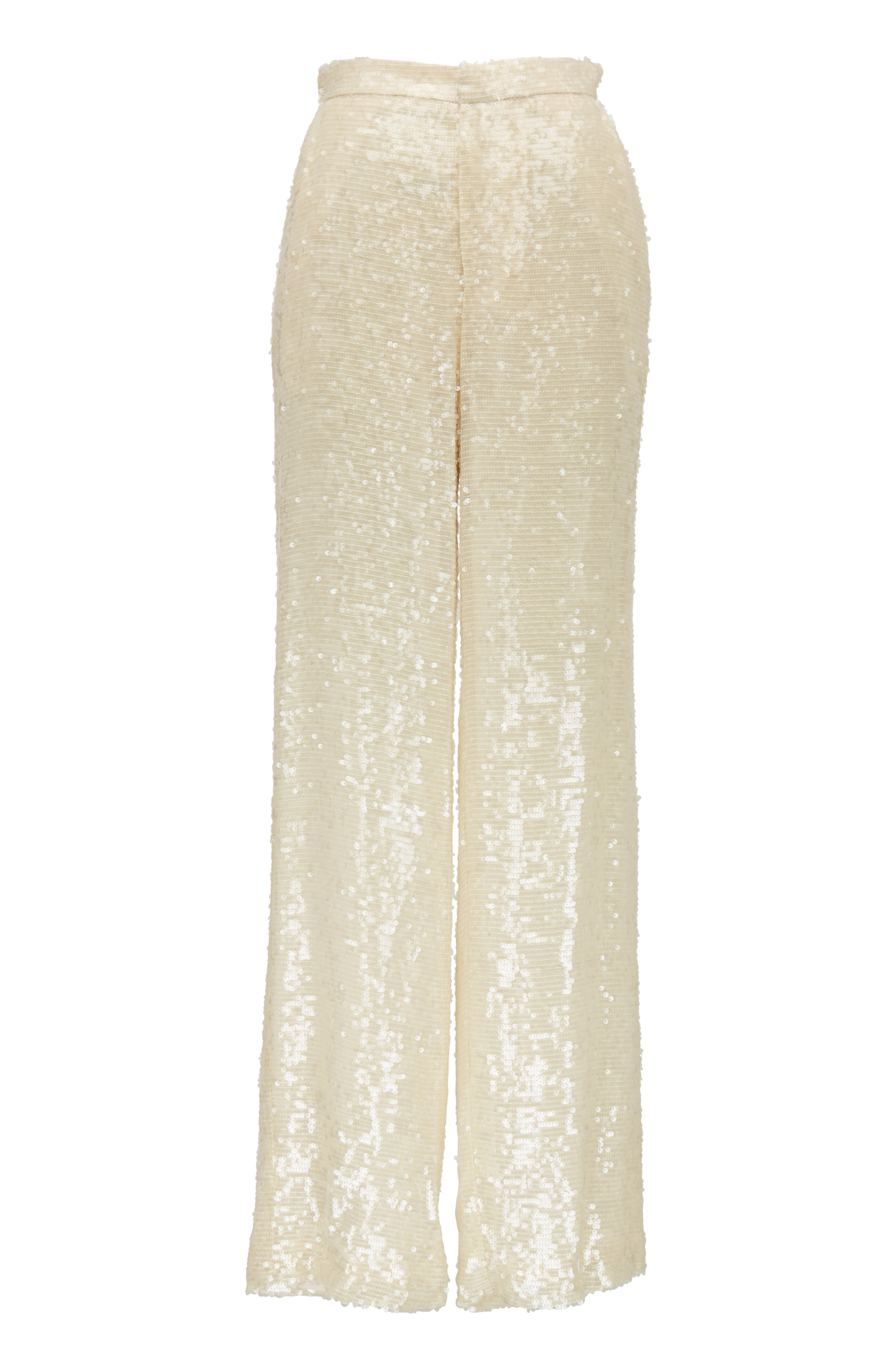LaPointe - Cream Sequin High Waist Pant