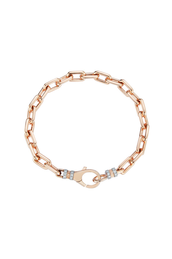 Walters Faith - Clive 18K Rose Gold Bracelet with Diamond Clasp