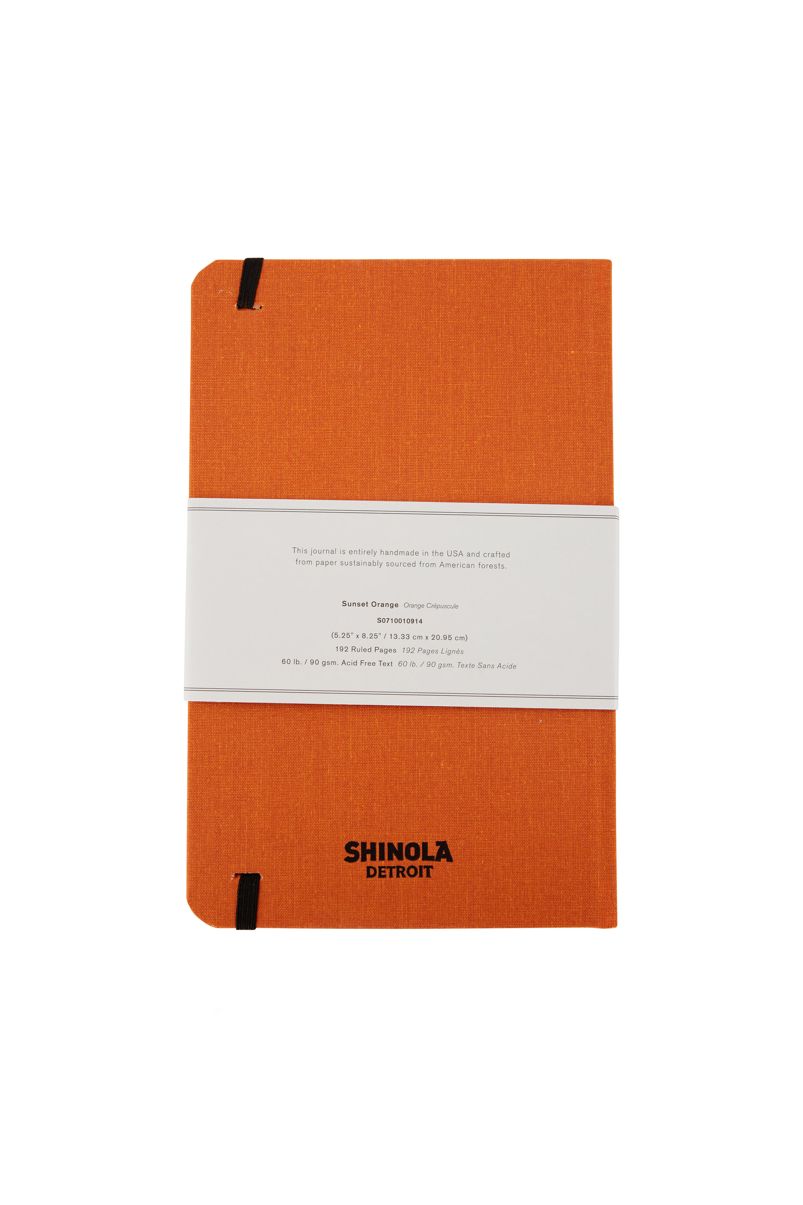 Shinola - Hard Linen Sunset Orange Journal