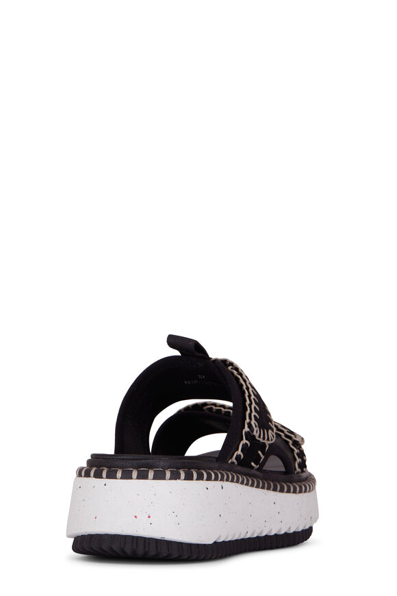 Chloé - Llilli Black Leather Flatform Sandal