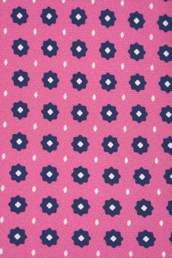 Kiton - Pink & Blue Star Silk Necktie