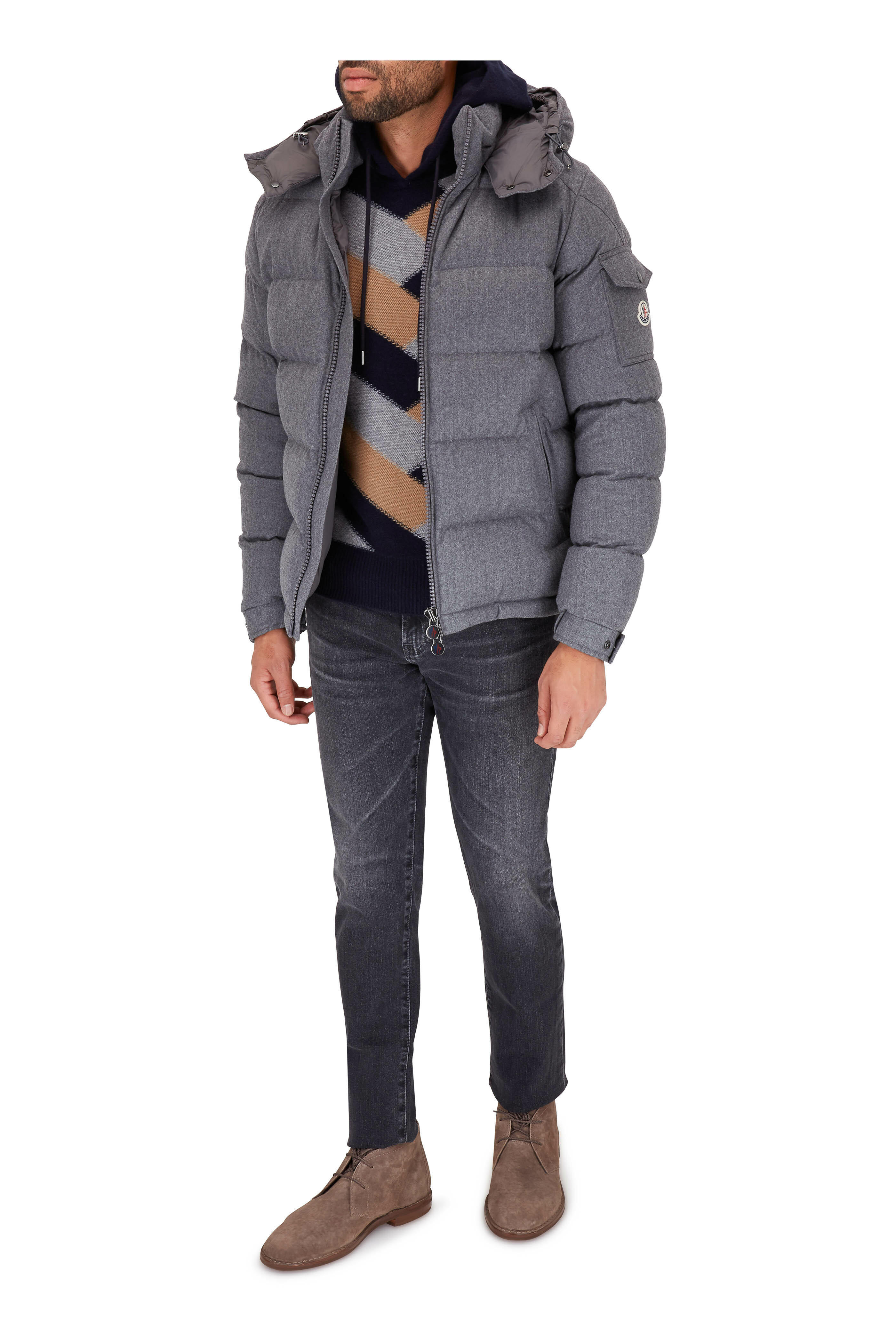 Moncler - Montgenevre Charcoal Gray Quilted Puffer Jacket