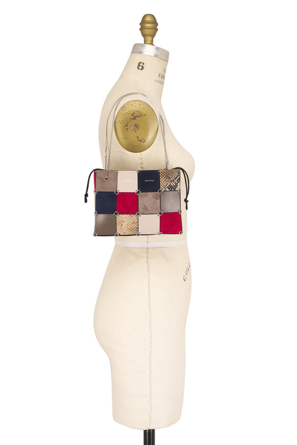Khaite Mini Emma Ruby Multi Leather Patchwork Tote - view 7
