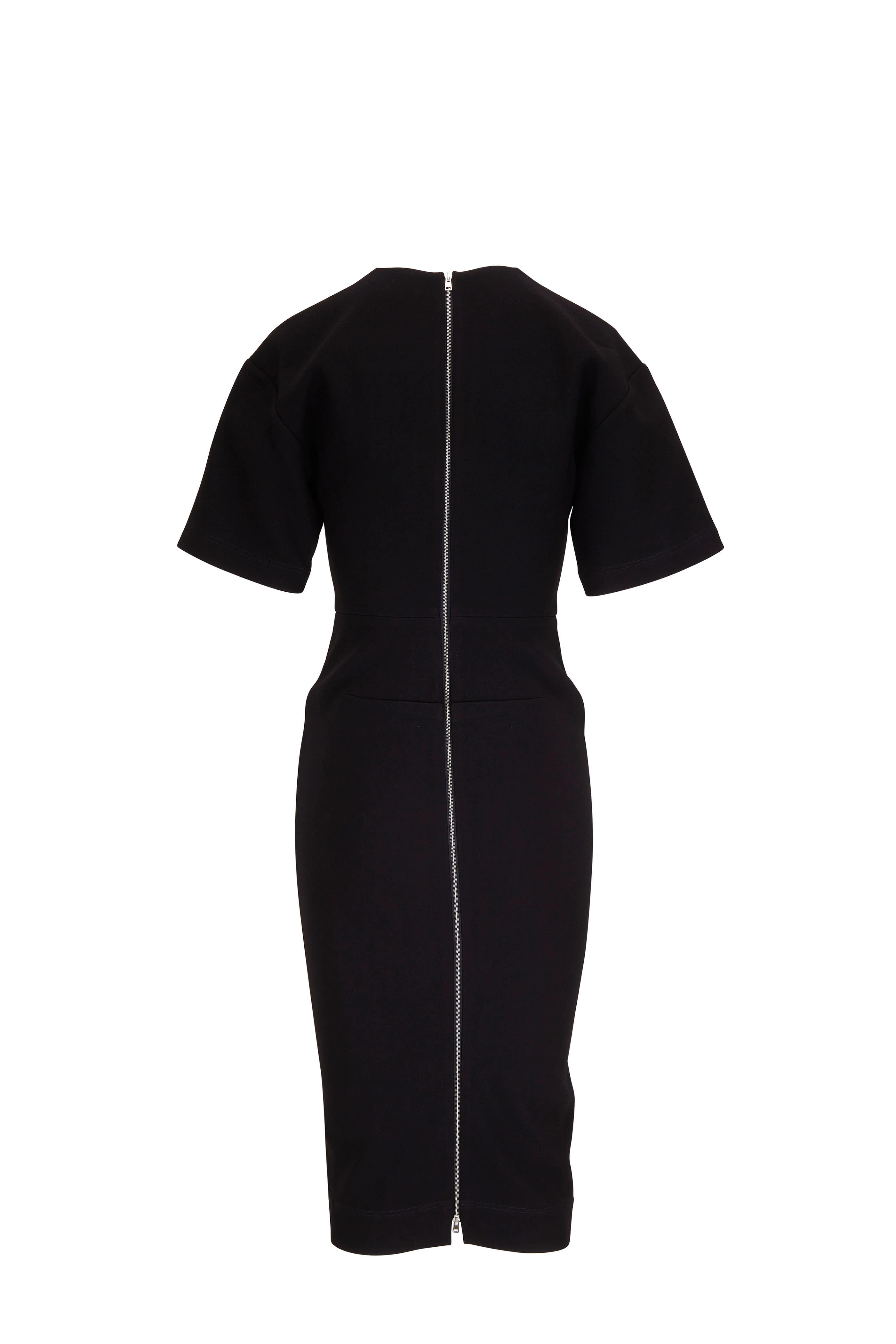 Victoria Beckham VVB 黒 半袖ワンピース Sサイズ Sleeveless Fitted T-Shirt Dress In Black | Designer Dresses