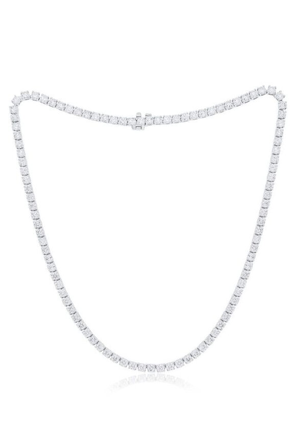 Diana M Jewels 18k White Gold Diamond Tennis Necklace - view 1