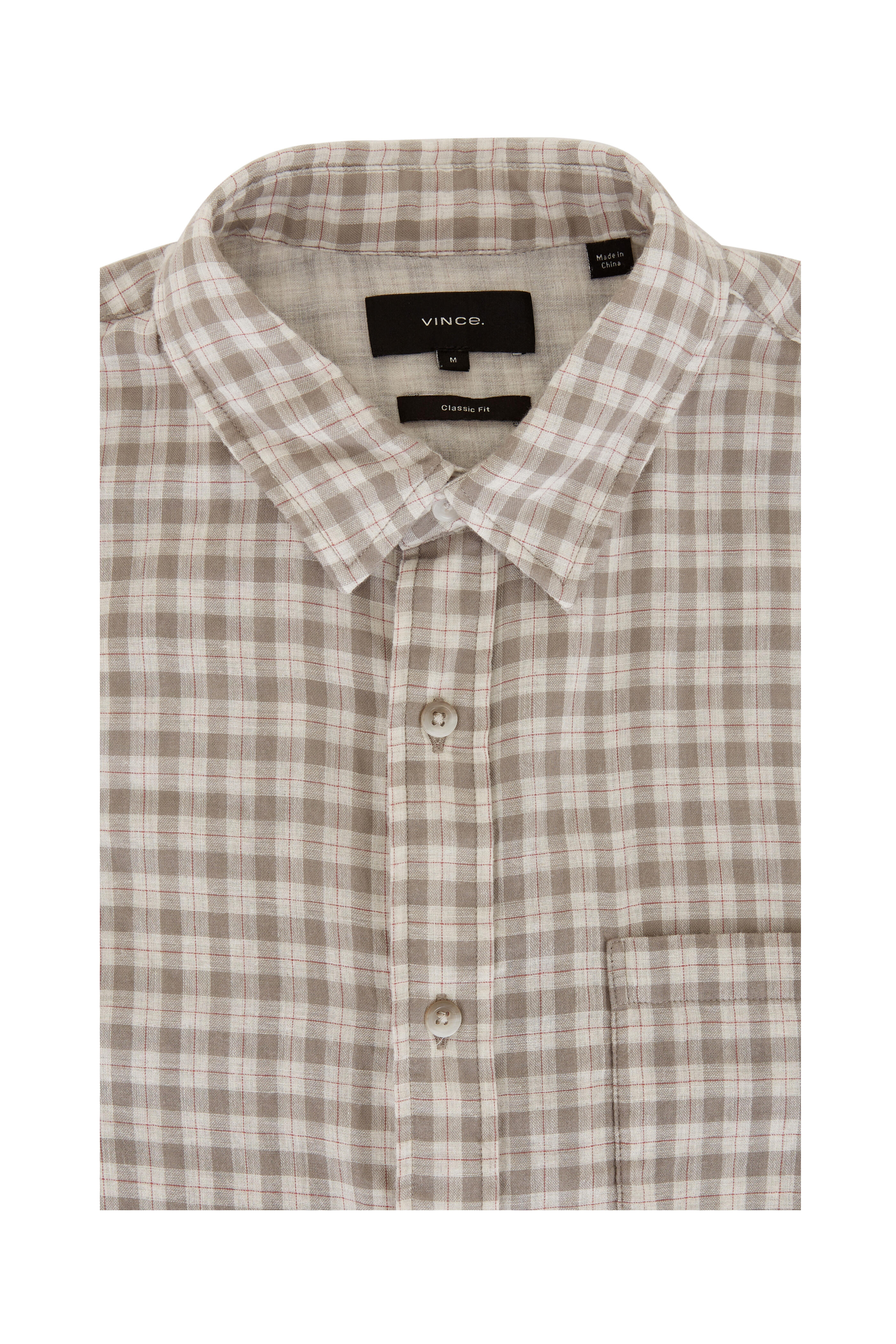 Online Vince Classic Fit Double Face Plaid Shirt