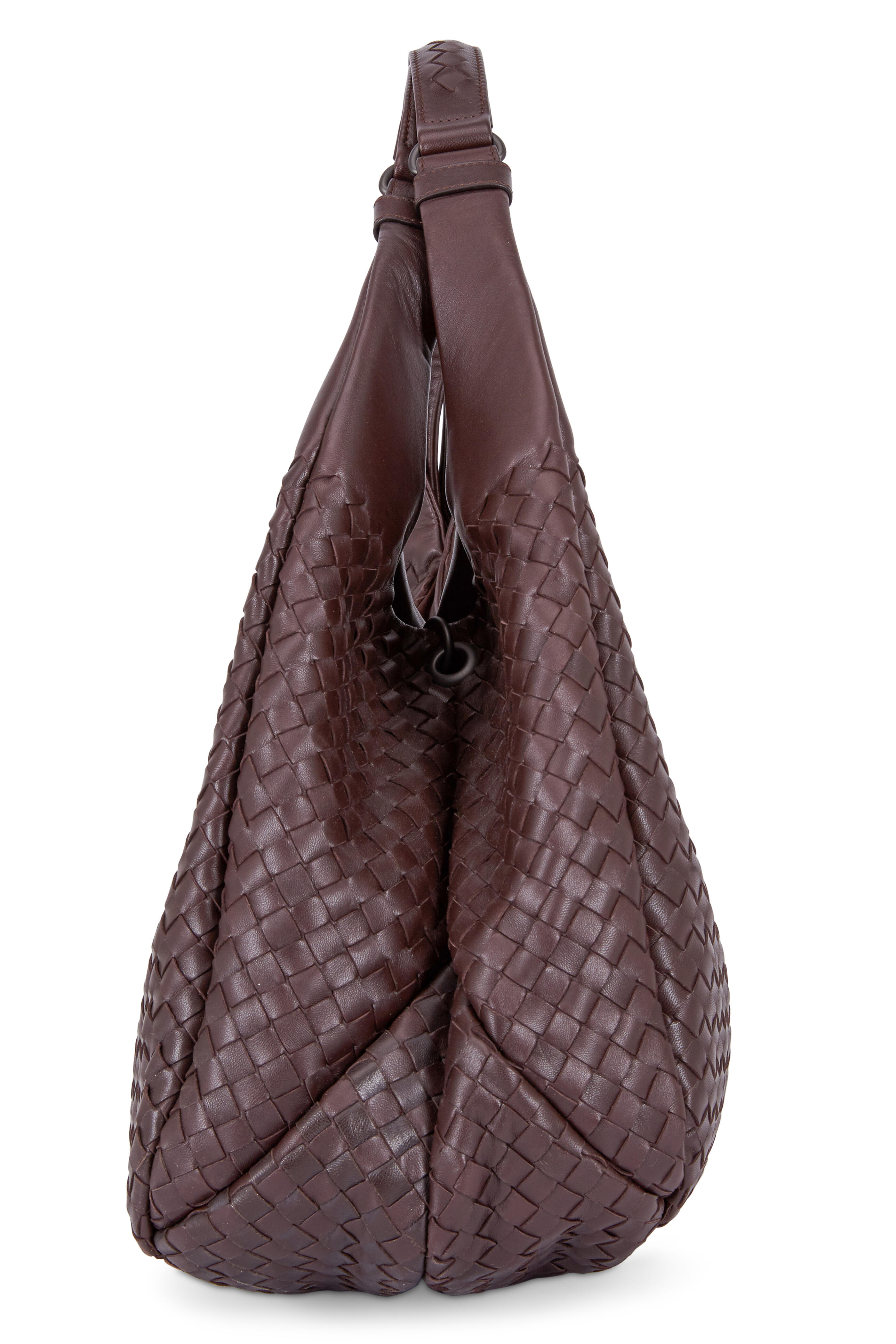 Bottega Veneta - Intrecciato Medium Hobo Shoulder Bag Brown