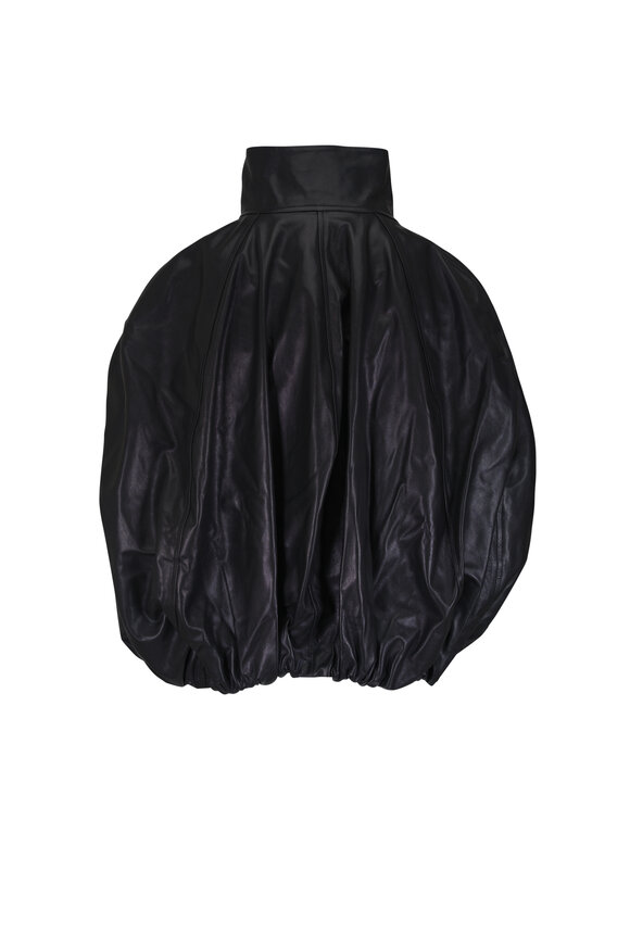 Simkhai Jada Black Leather Cape Jacket - view 3
