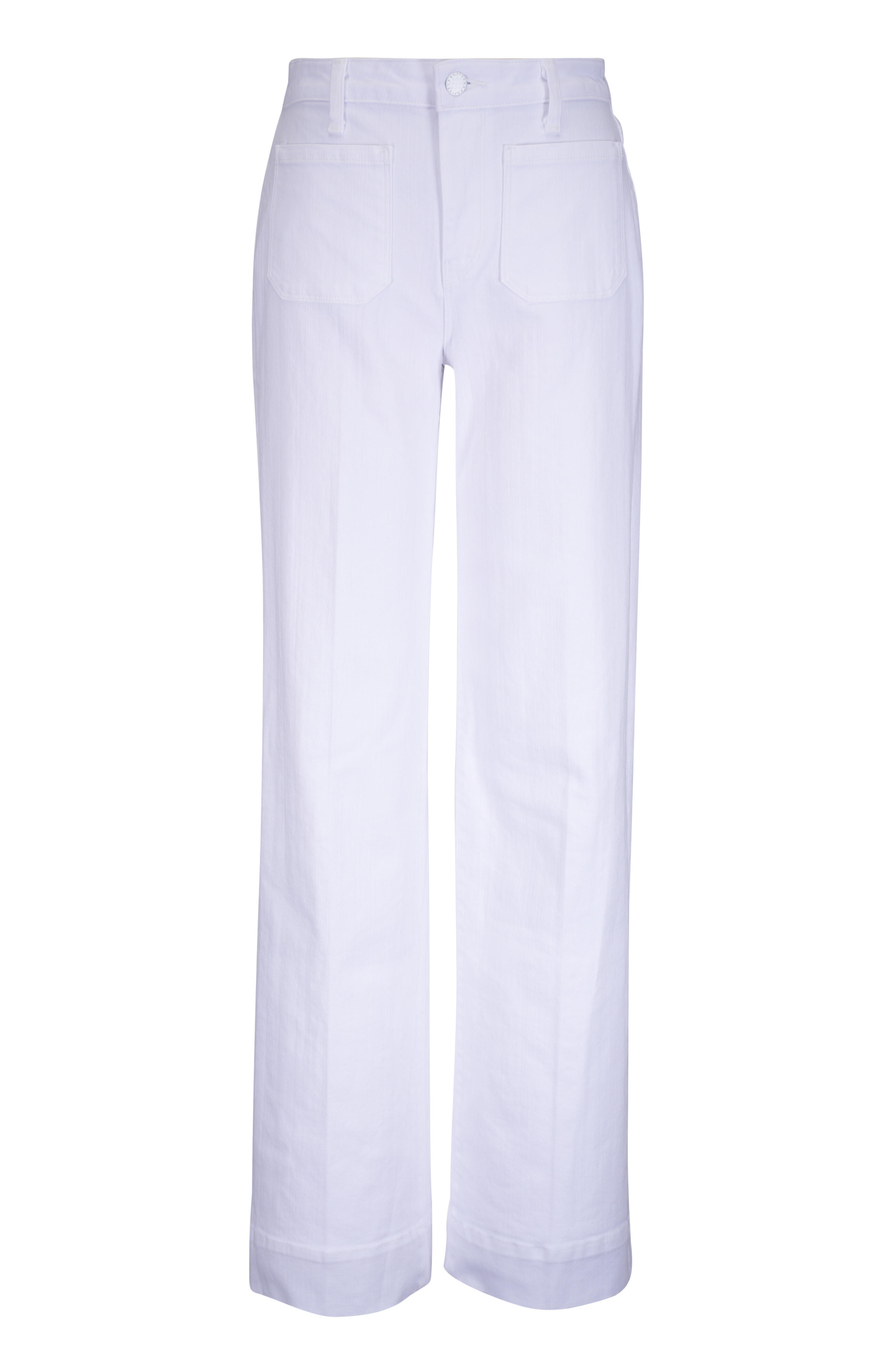 ★ DIAGONAL★ PATCH POCKET DENIM PANTS white DA233PT03WH Women's Blue Patch Pocket Engineered Jean | ME+EM