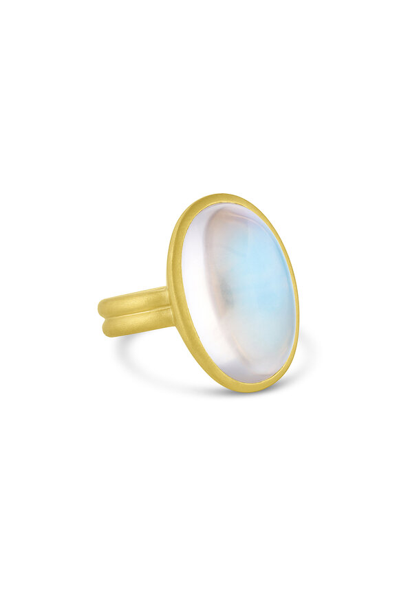 Leigh Maxwell 18k Yellow Gold Puffed Cabochon Ring - view 1