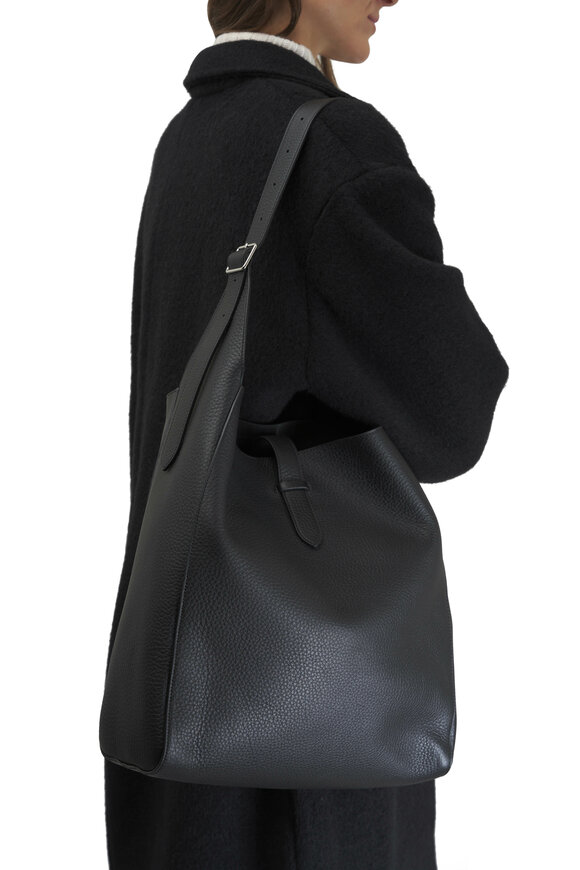 The Row - Blake Black Leather Hobo