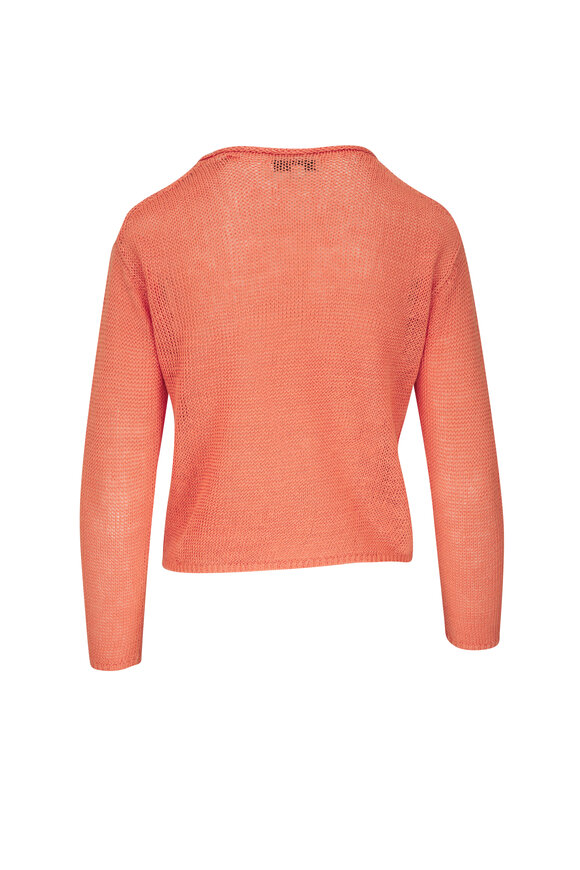 Vince - Coral Linen Knit Sweater