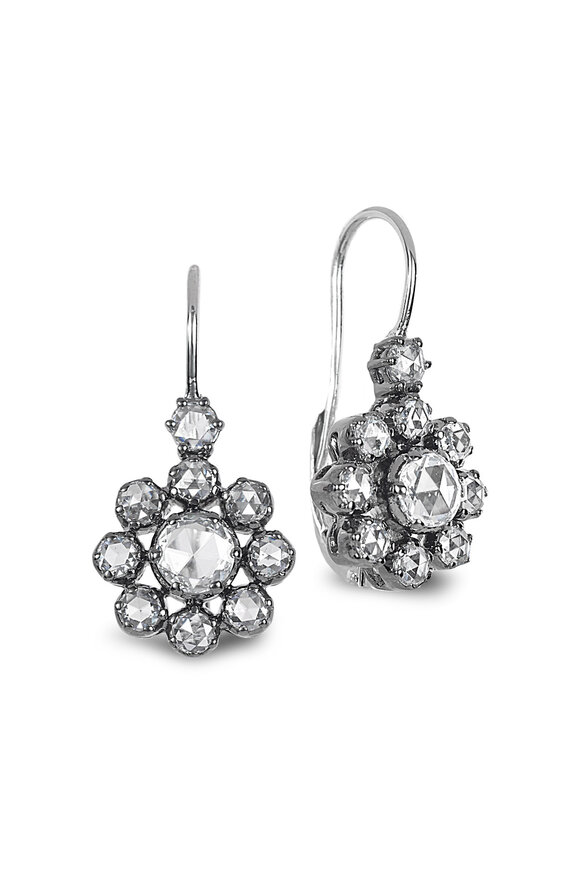 Nam Cho Gregorian Rose Drop Earrings