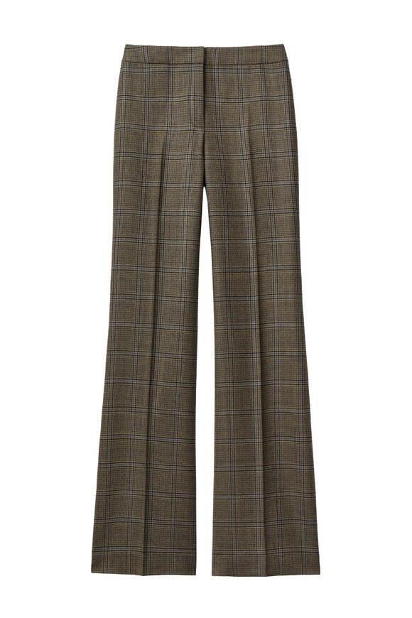 Lafayette 148 New York Glen Olive Wool Flare Pant - view 1