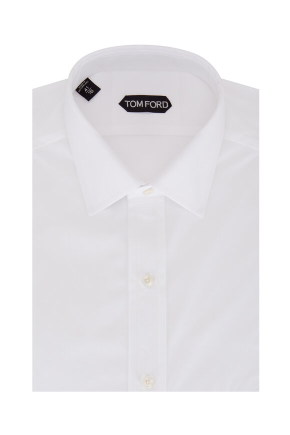 Tom Ford - Solid White Poplin Dress Shirt