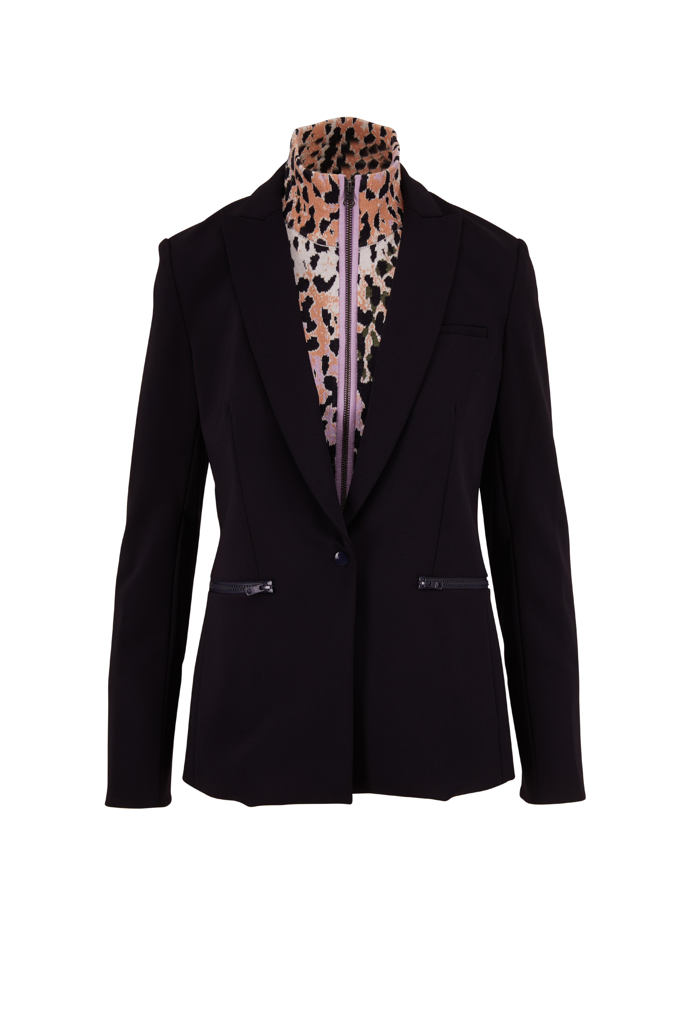 Veronica Beard - Jai Multicolor Leopard Print Front Zip Dickey